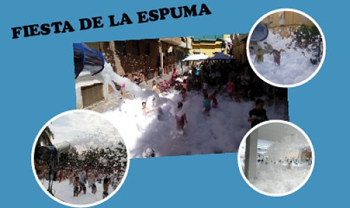 Fiesta de la espuma en Alicante, Murcia, Valencia y Albacete